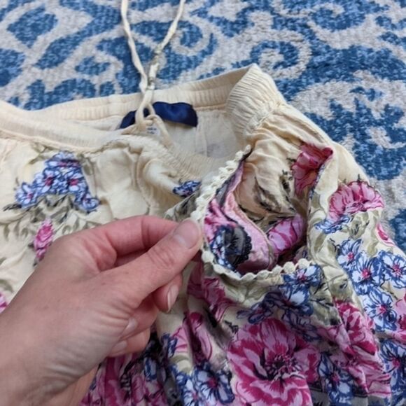 Cute and comfy flowy shorts spring summer flowers floral comfortable soft pink - Picture 9 of 9